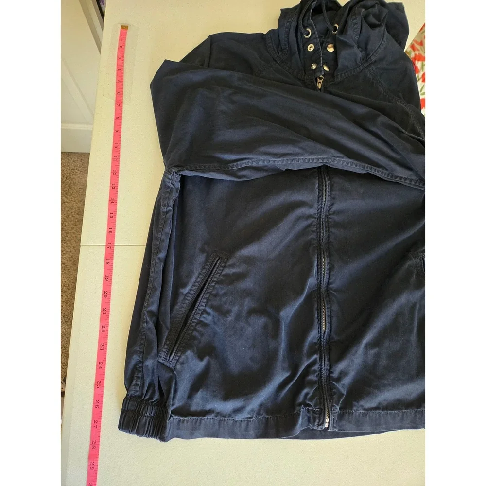 Polo Ralph Lauren Mens XXL Navy Blue Hooded Full Zip Jacket Pony Logo Cotton